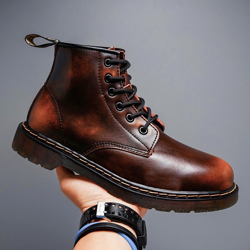 Logan | Vintage Genuine Leather Lace-Up Boots 0