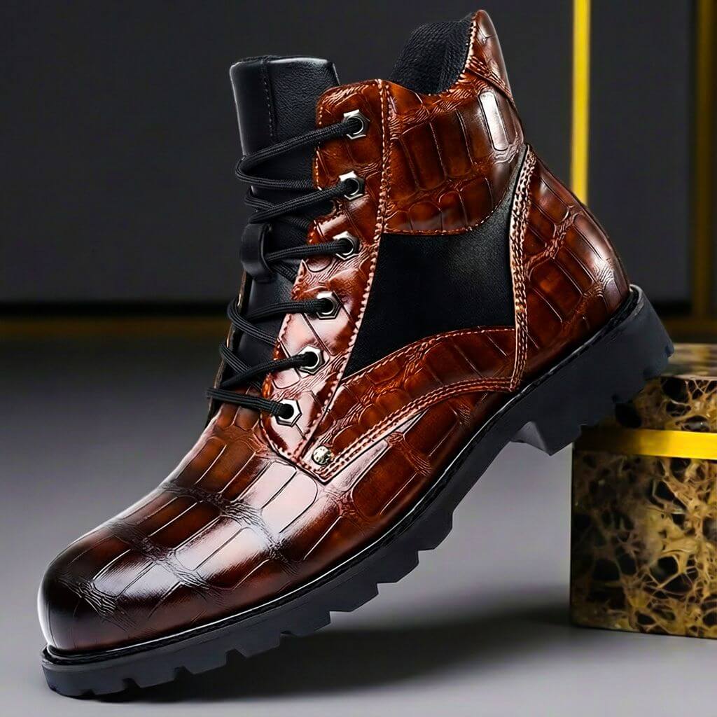 Mason | Embossed Leather Urban Boots 0