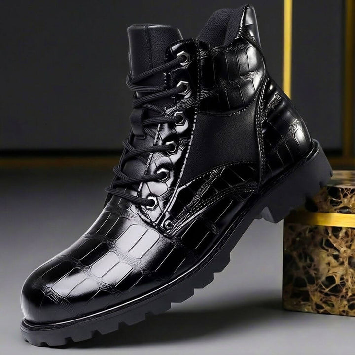 Mason | Embossed Leather Urban Boots 1