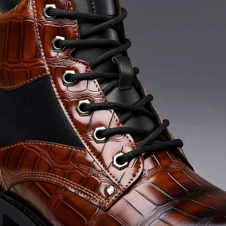 Mason | Embossed Leather Urban Boots 2