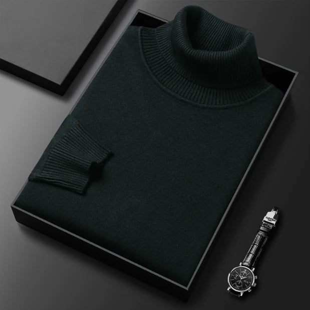 Alexander | Cashmere Cotton Ribbed Turtleneck Sweater