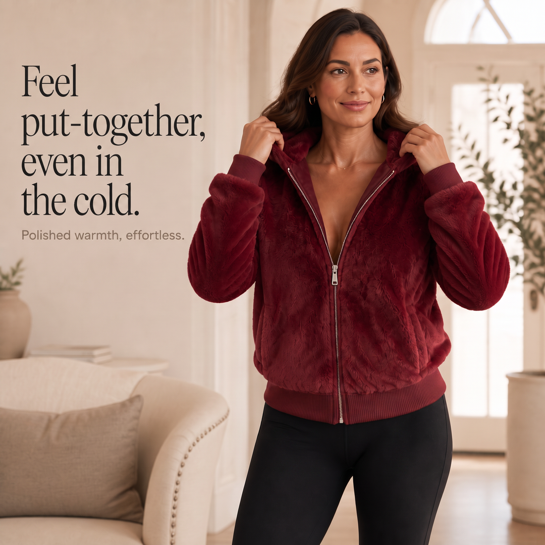 Wearbella | Hooded Faux Fur Zip Jacket – Stylish Layer for Women