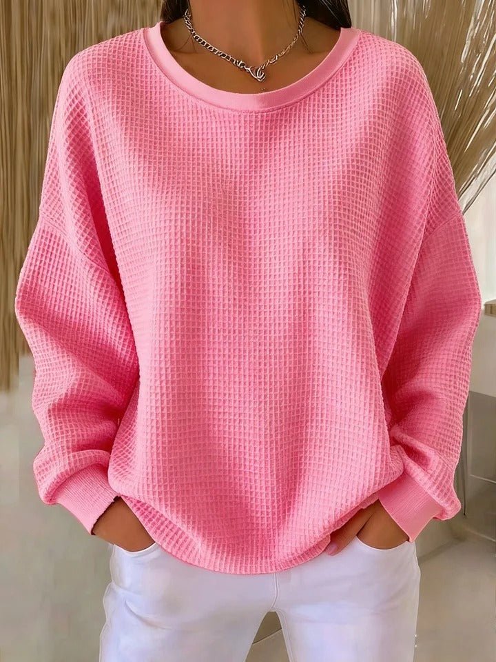 Ellora | Lockerer Pullover aus strukturiertem Waffelstrick