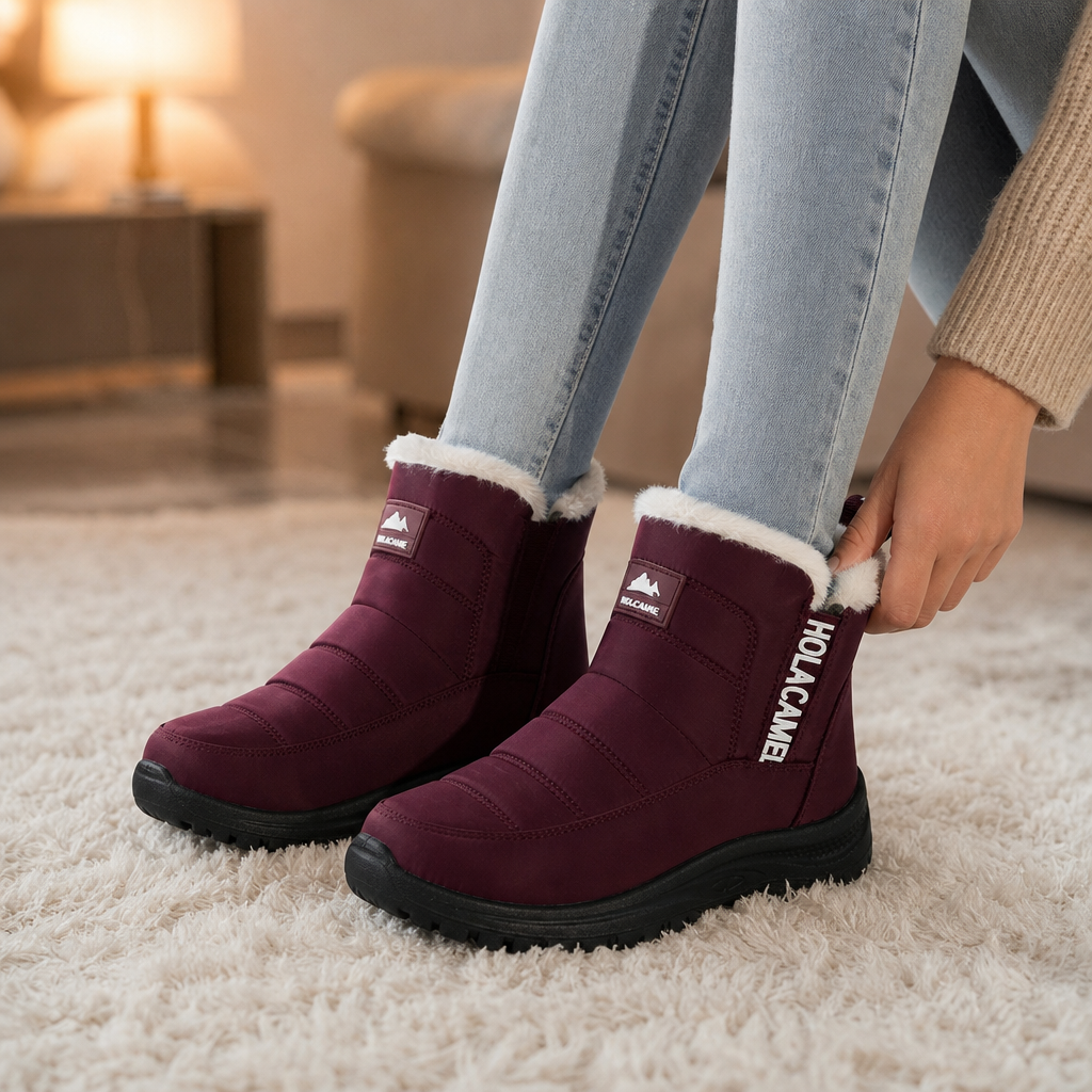 Gripwell | Faux-Fur Lined Waterproof Snow Boots – Casual Winter Style for Women