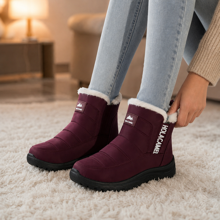 Gripwell | Faux-Fur Lined Waterproof Snow Boots – Casual Winter Style for Women