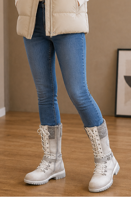 Snowbella | Knee-High Winter Boots – Comfortable Side-Zip Style