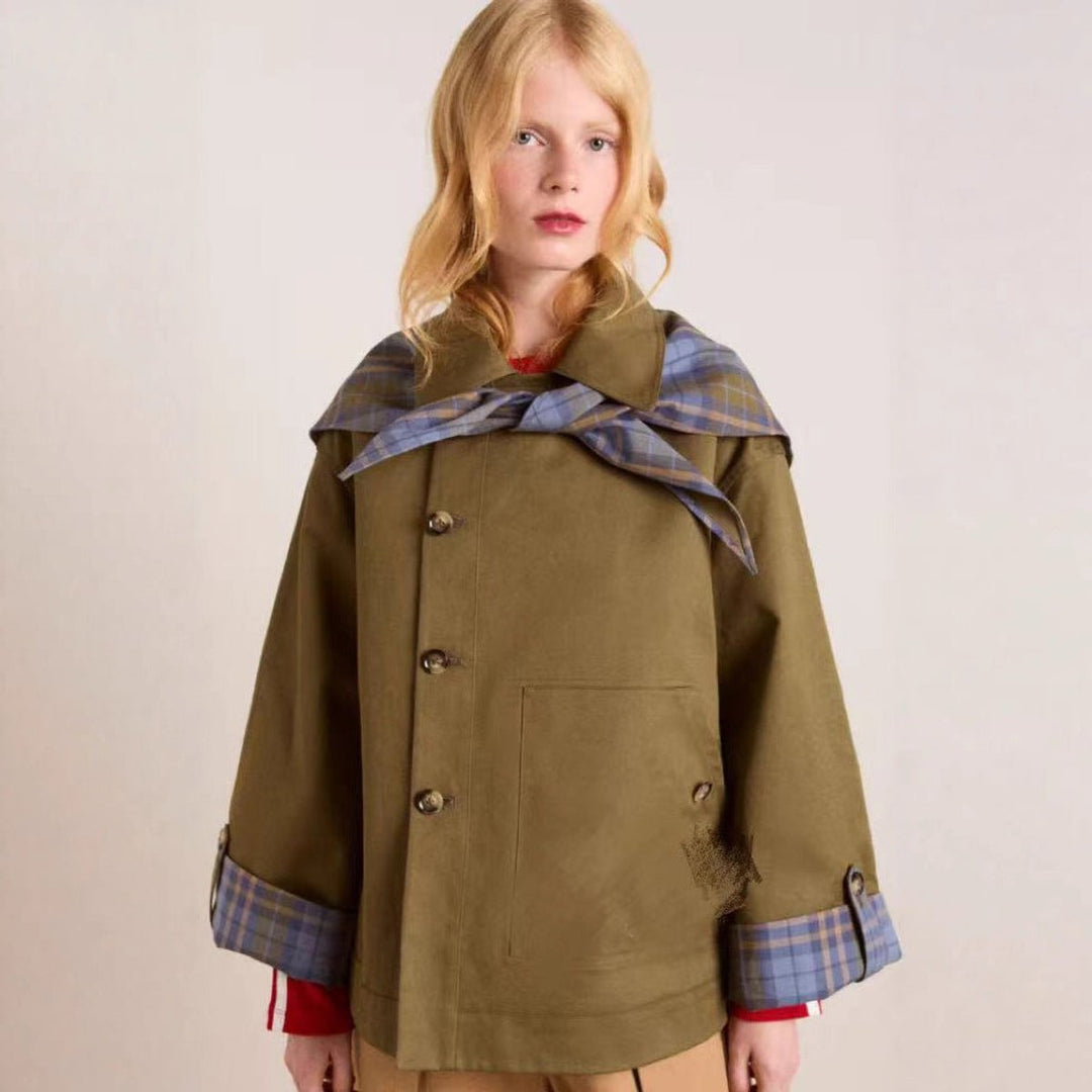 Nora | Lässiger Oversize-Trenchcoat mit Tartanmuster für Damen