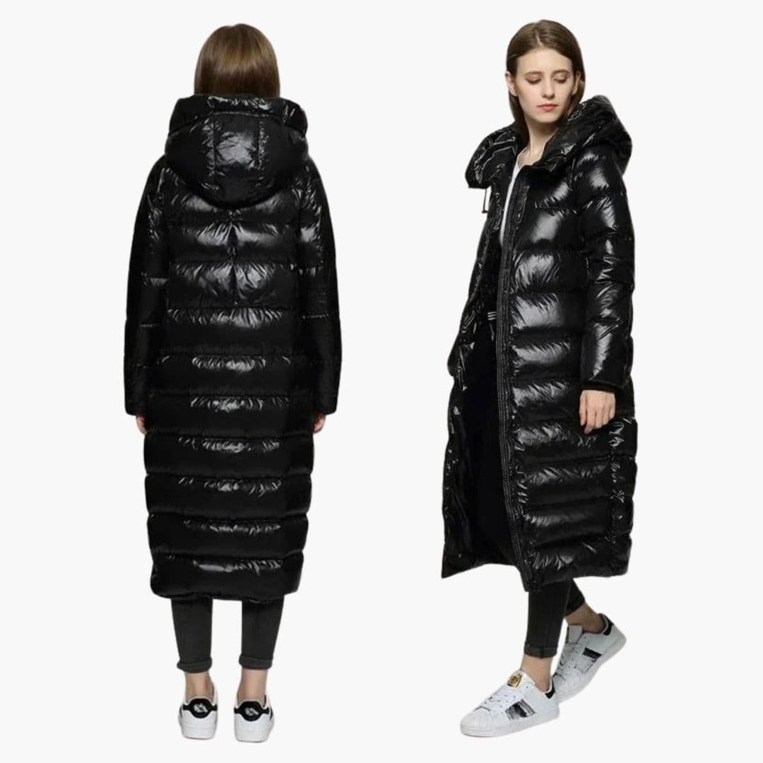 Pavona | Hooded Long Puffer Coat for Women – Stylish Quilted Design