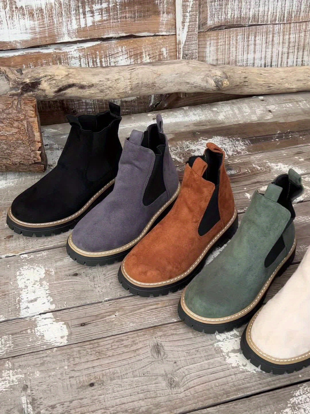 Aurelia | Women's Stylish Chunky Sole Chelsea Ankle Boots