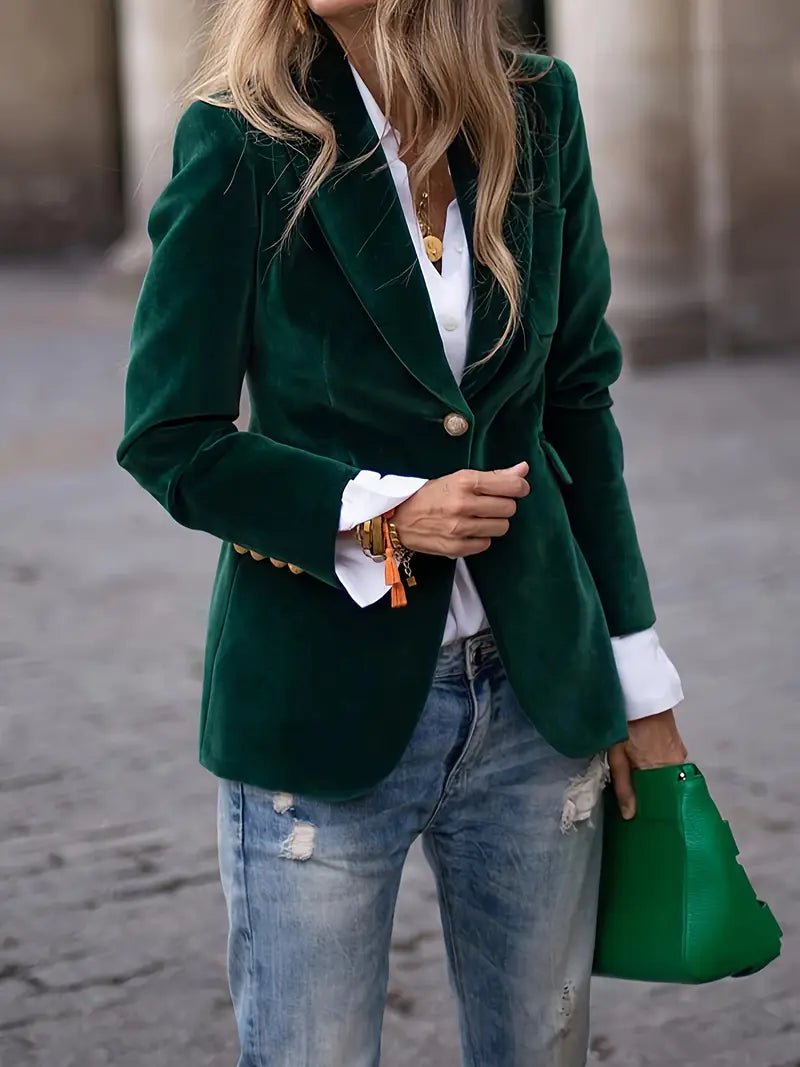 Sienna | Women's Elegant Velvet Slim-Fit Blazer