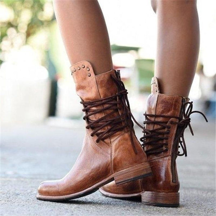 Novelle | Stivaletti western da donna rustici, con lacci