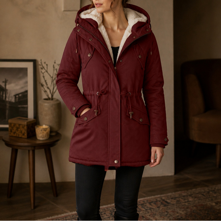 Warmbella | Padded Parka – Fleece-Lined Waist-Defining Style