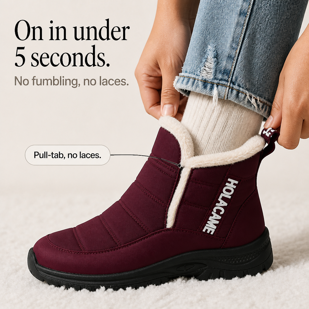 Gripwell | Faux-Fur Lined Waterproof Snow Boots – Casual Winter Style for Women