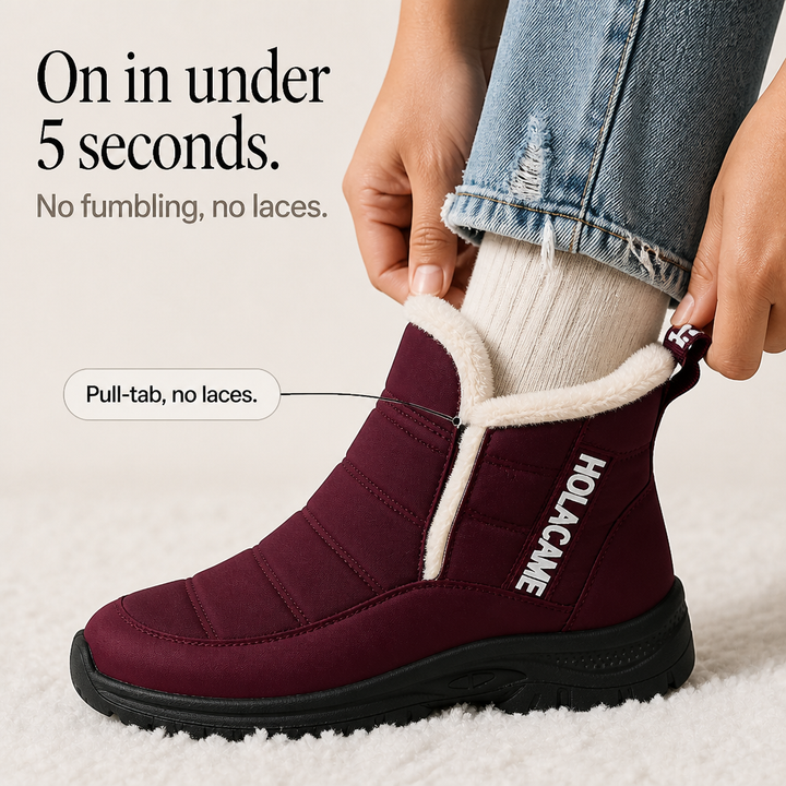 Gripwell | Faux-Fur Lined Waterproof Snow Boots – Casual Winter Style for Women
