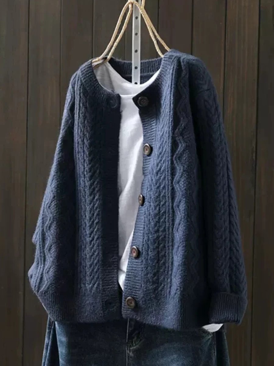 Adeline | Oversized Cable Knit Cardigan