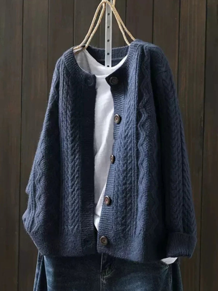 Adeline | Oversized Cable Knit Cardigan
