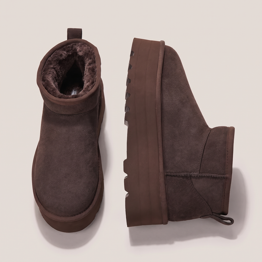 Vellara | Shearling Ankle Boots – Classic Cozy Style for Women