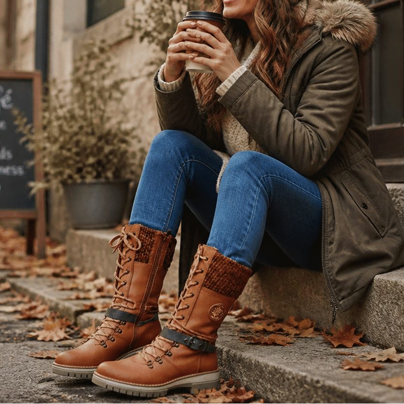 Cozette | Knit-Shaft Chelsea Boots – Comfortable Winter Style