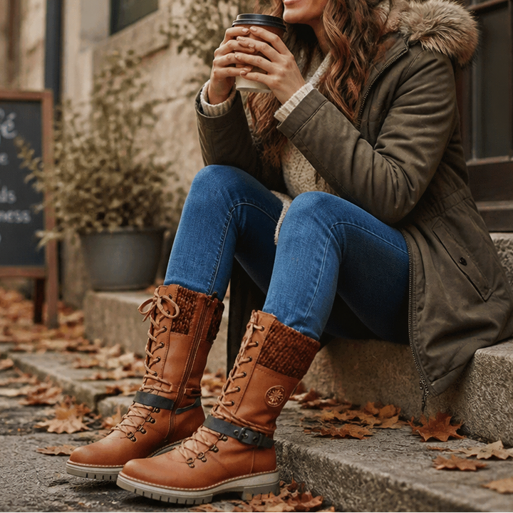 Cozette | Knit-Shaft Chelsea Boots – Comfortable Winter Style
