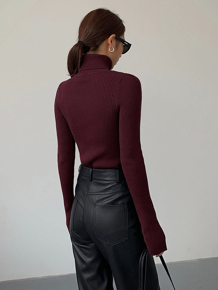 Noelle | Maglione a collo alto in maglia a coste