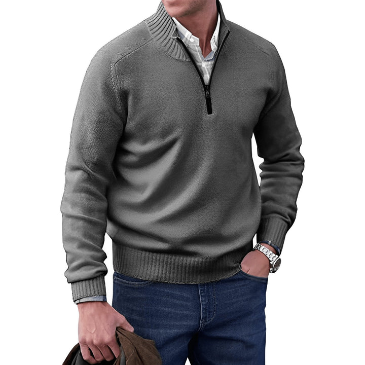 Landon | Maglione in maglia con mezza zip