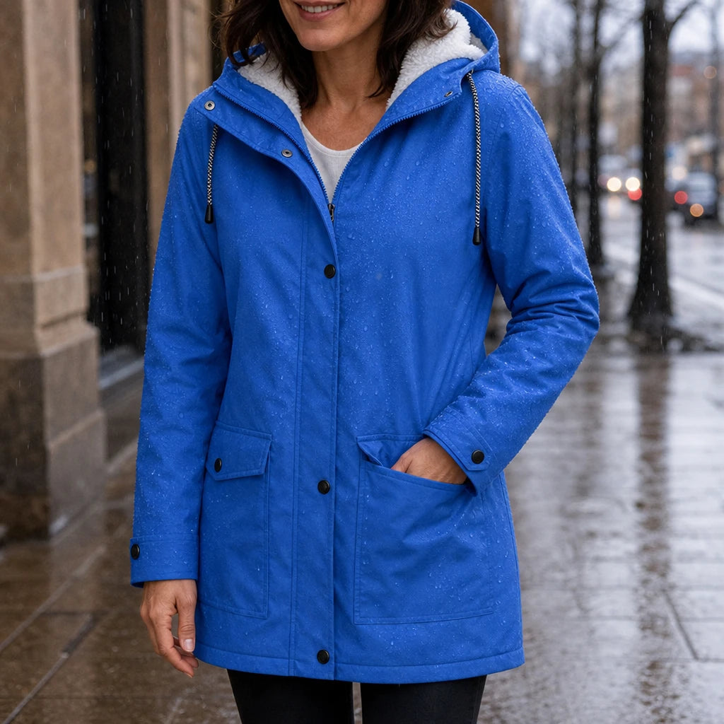 Winda | Fleece-Lined Hooded Winter Jacket for Women