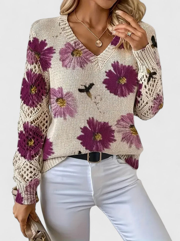 Corinne | Floral Knit Cardigan