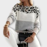 Brielle | Leopard Print Knit Sweater