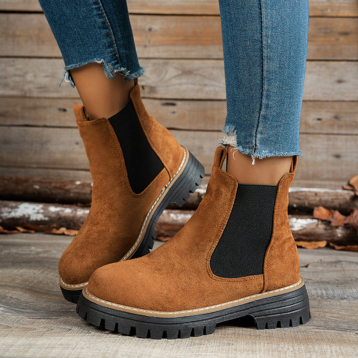 Aurelia | Women's Stylish Chunky Sole Chelsea Ankle Boots