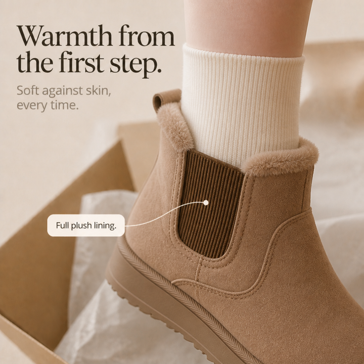 Cozywalk | Fur-Lined Slip-On Winter Boots – Casual Comfort for Women