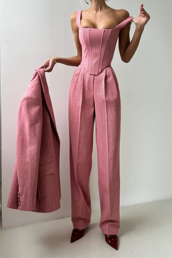 Milan | Women's Elegant 3-Piece Double-Breasted Blazer Set