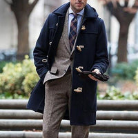 Henrik | Schwerer, gefütterter Winter-Trenchcoat mit Kapuze