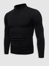 Liam | Men's Slim Fit Basic Solid Turtleneck Sweater
