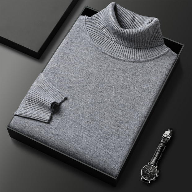 Havara | Cashmere Cotton Turtleneck Sweater – Elegant Versatile Style for Men