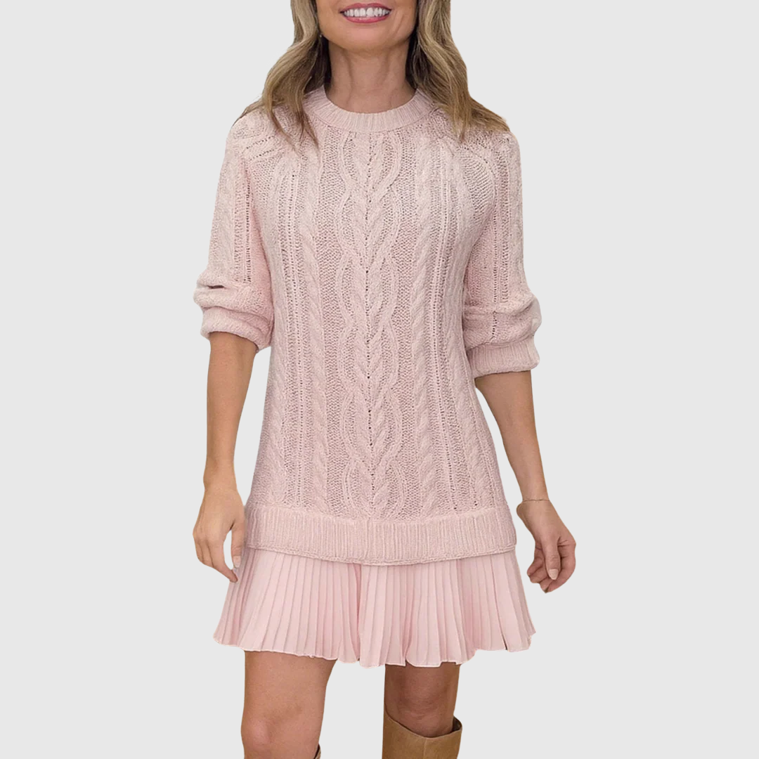 Celeste | Strickkleid mit Zopfmuster