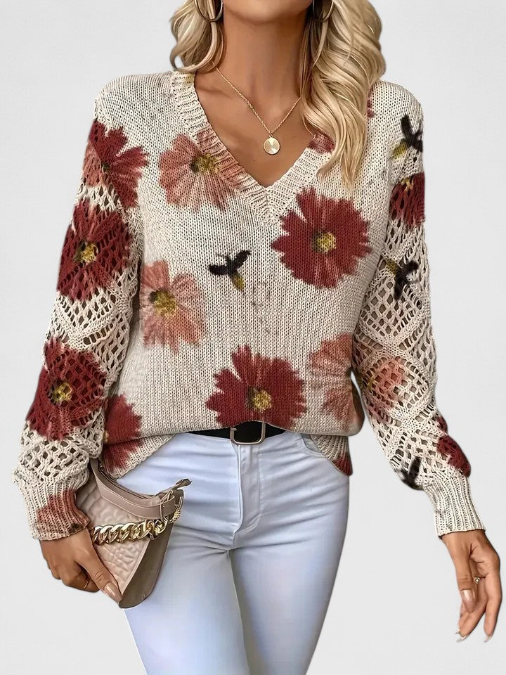 Corinne | Floral Knit Cardigan