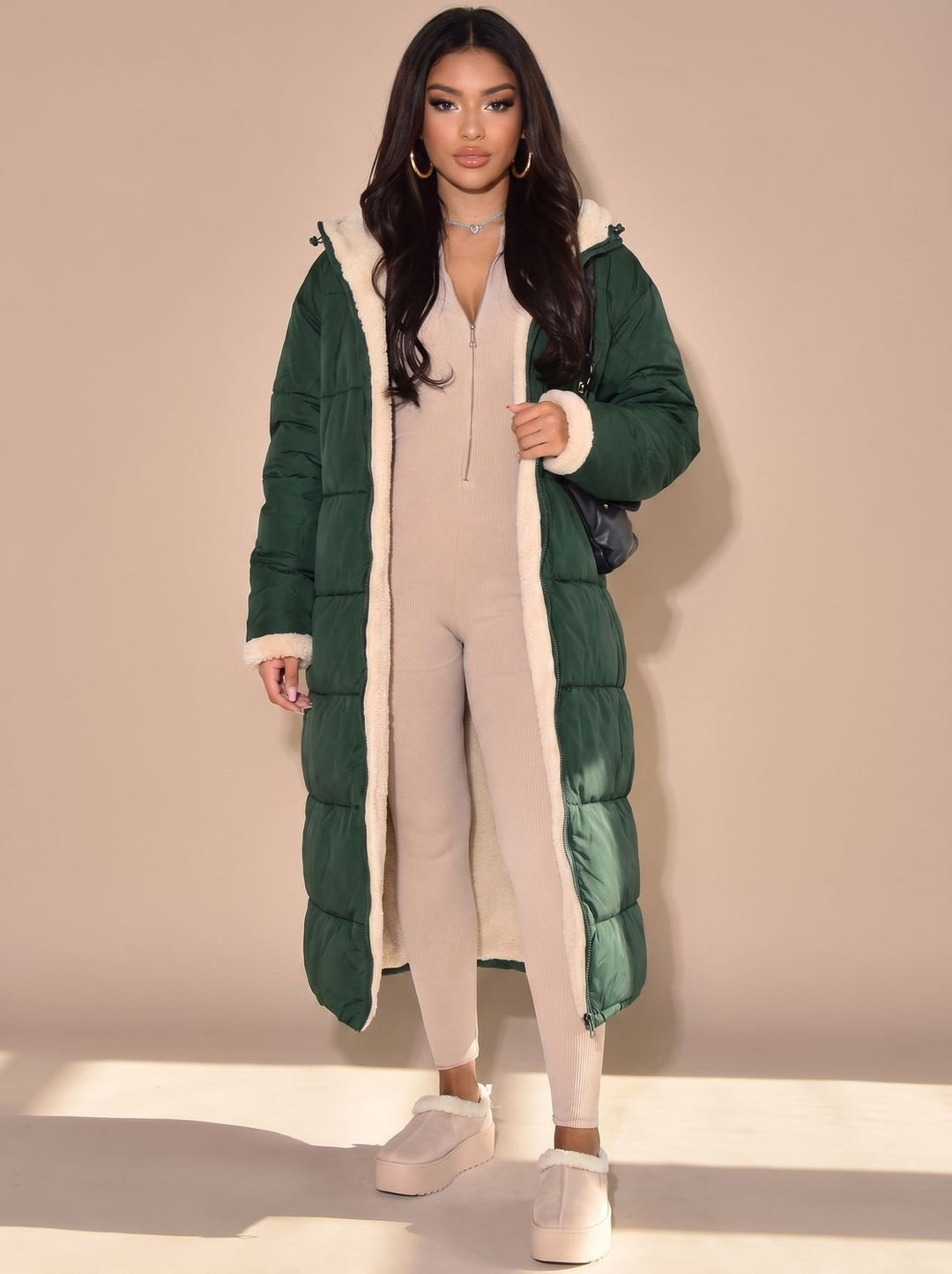 Grace | Reversible Longline Hooded Puffer Coat for Women