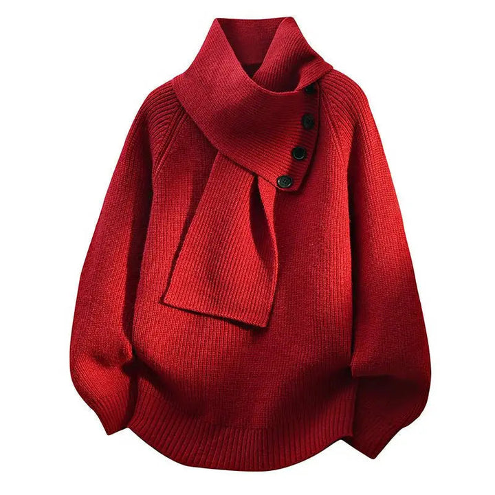 Seraphine | Maglione elegante da donna con collo a sciarpa