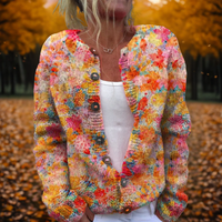 Rosalie | Floral Print Knit Cardigan