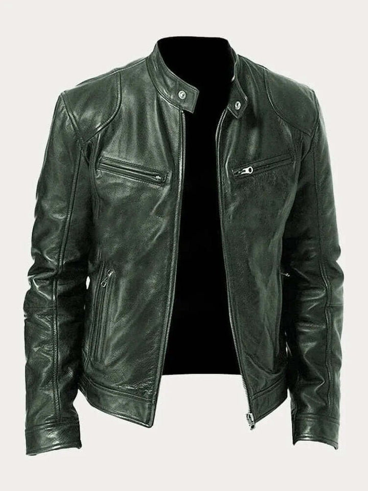 Maverick | Biker Jacket for Men with Genuine Leather Design
