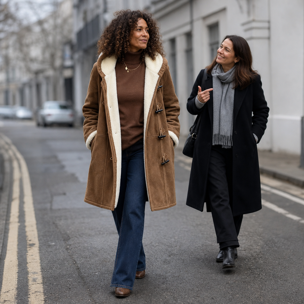 Wintlace | Hooded Duffle Coat – Slim Structured Winter Warmth