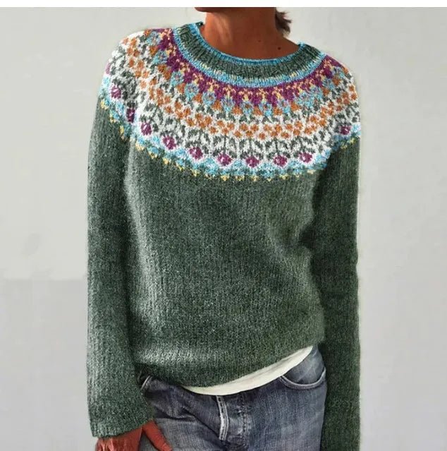 Sienna | Retro-Pullover mit Streifenmuster