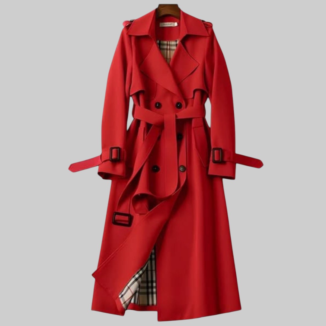 Nora | Trench classico doppiopetto da donna con cintura