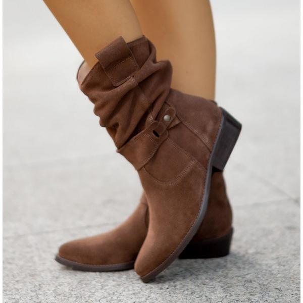 Ellarose | Women's Relaxed Slouchy Fold-Over Ankle Boots