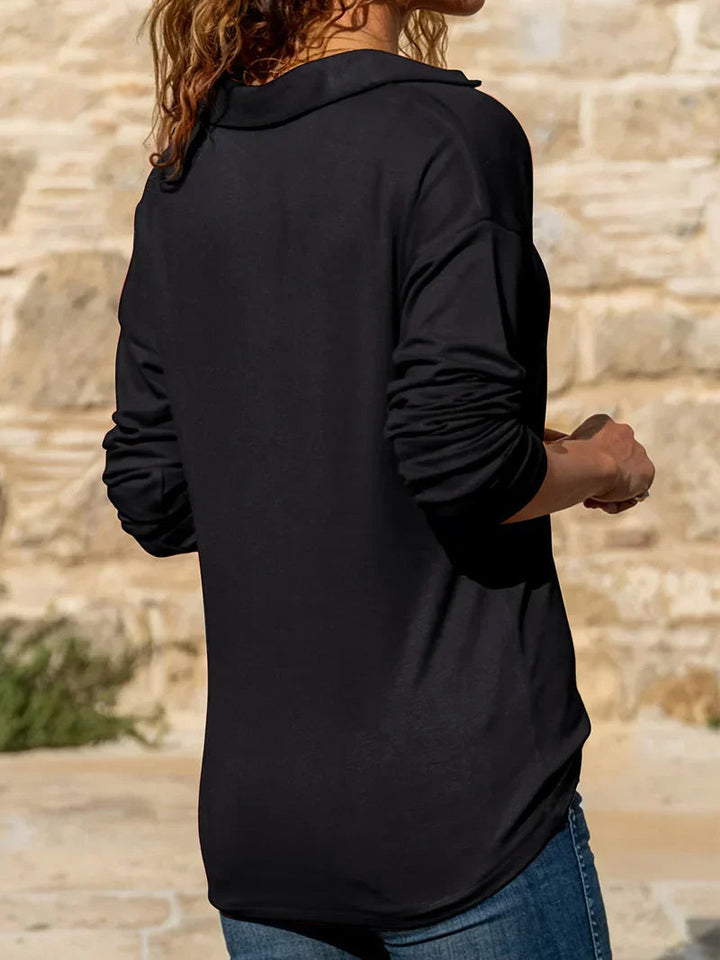 Novelle | Gerippter Strickpullover mit halbem Reißverschluss