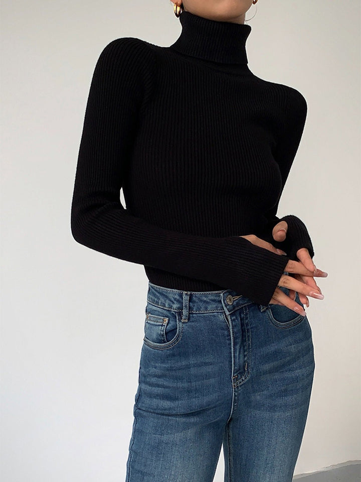 Noelle | Maglione a collo alto in maglia a coste