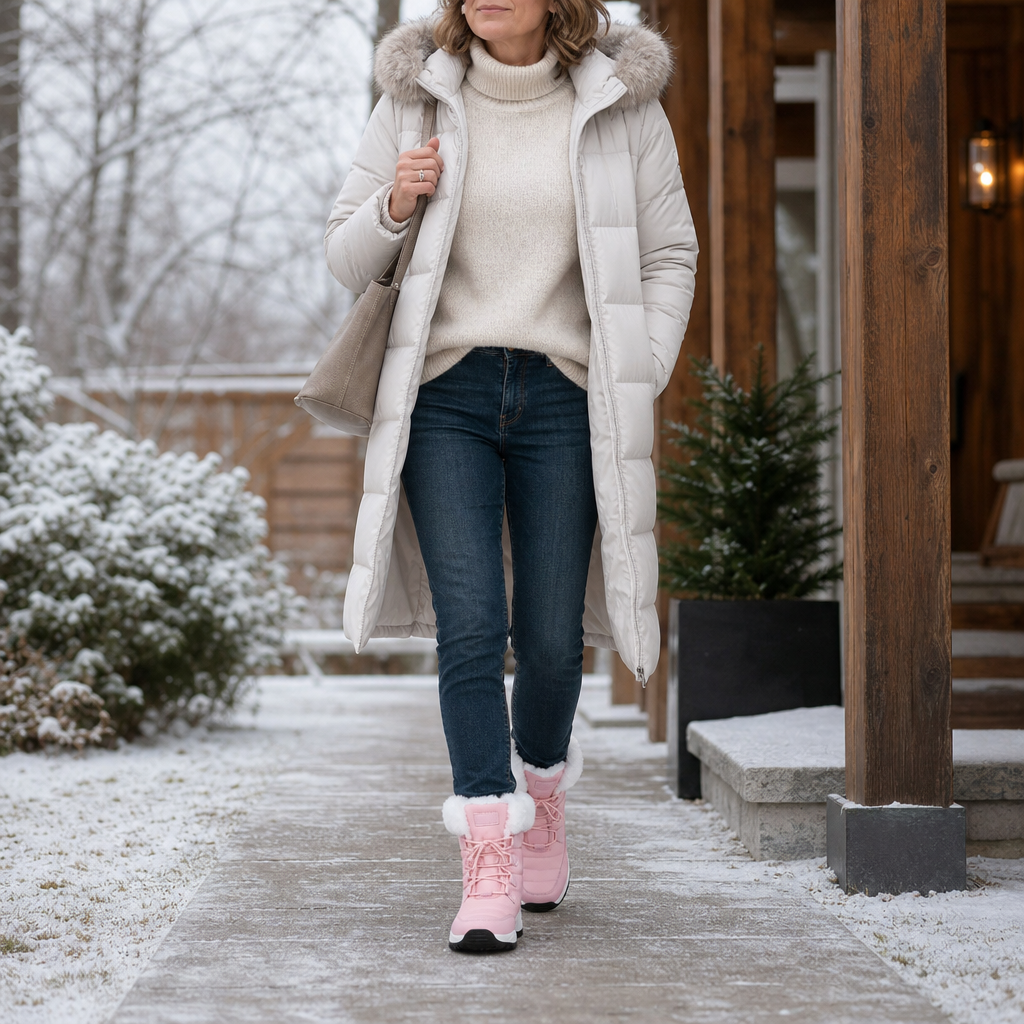 Cozywalk | Fleece-Lined Platform Snow Boots for Women – Non-Slip Winter Style