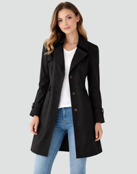 Clara | Klassischer taillierter mittellanger Trenchcoat für Damen