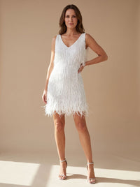 Valerie | Gold Sequin Color-Block Party Dress