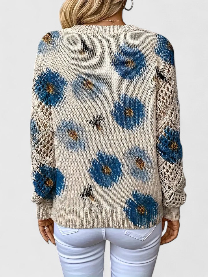 Corinne | Floral Knit Cardigan